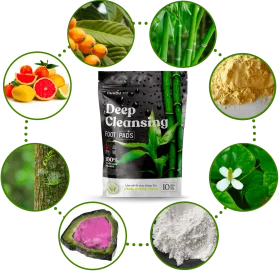 Nuubu Natural Ingredients Circle — Bamboo Vinegar Dokudami Tourmaline Loquat Leaf Mugwort Vitamin C — Japanese Herbal Detox Patches